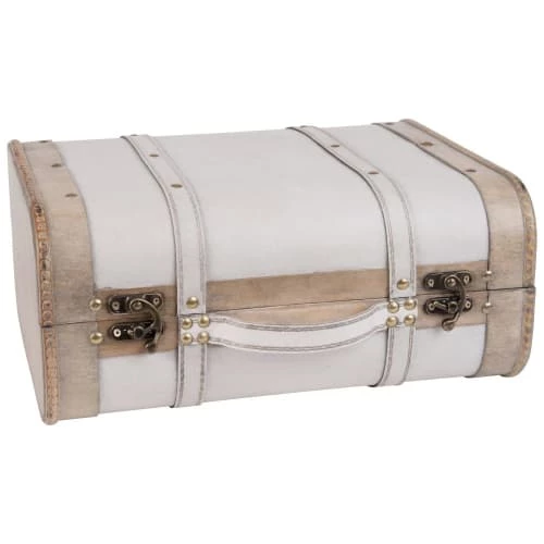 Maisons Du Monde Coffres Et Malles Valise Vintage Blanche Clous Dorés 3 Maisons Du Monde Coffres Et Malles Valise Vintage Blanche Clous Dorés
