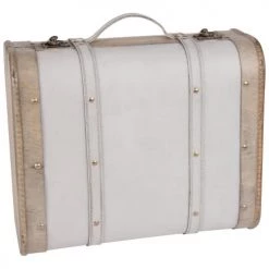Maisons Du Monde Coffres Et Malles Valise Vintage Blanche Clous Dorés 8 Maisons Du Monde Coffres Et Malles Valise Vintage Blanche Clous Dorés -Coffres et malles Soldes valise vintage blanche clous dores 1000 5 0 182942 3